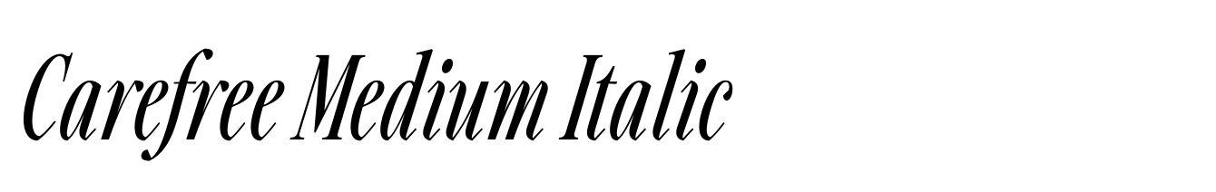 Carefree Medium Italic